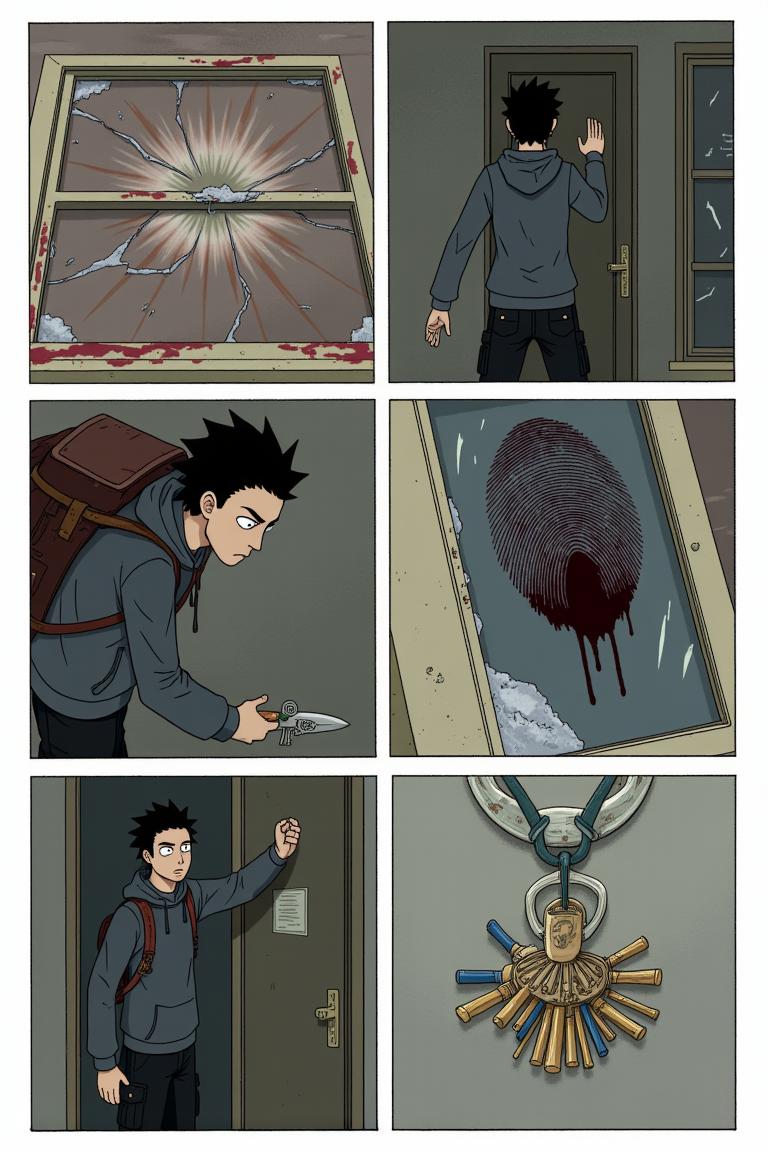 第9章:Upstairs Breath
Jiang Yi recognizes the hulking ascended zombie from the canteen massacre — the corpse whose dropped corpse-core he stole. Trapped in the guard room, he flees upstairs as zombies pound the windows and stairwells, barely holding on when a sudden female zombie ambushes him on the fourth floor. Just as he thinks to finish it, the dormitory door nearby is violently breached, forcing him to run to the fifth floor, heart pounding and hope thinning. - 图片3