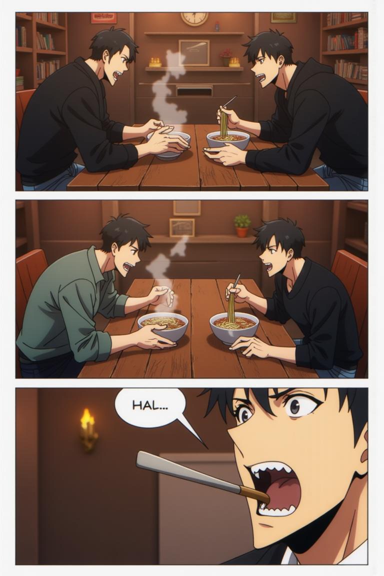 第10章:Aftermath at the Station
Wang Yan arrives at the police station to find Zhang Zonghe roaring at everyone; with two swift kicks Wang forces Zhang to fall in line, then publicly apologizes and settles the dispute. Hungry, they eat noodles while Wang urges Zhang to straighten out; Zhang boasts about rich women and a new plan to get money. Wang calls Tie Kui — at An Xin's milk-tea shop Tie Kui fusses over her while An Xin reveals the 30,000 wasn't from pawning, leaving the friends tense and unsure where Zhang's money came from. - 图片6