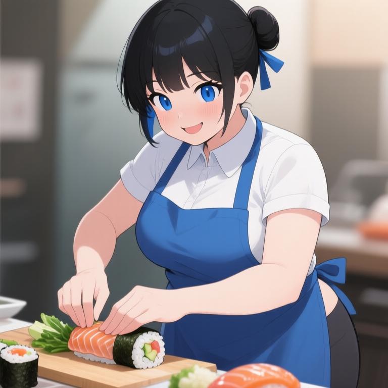 Busy lunch hour at the sushi restaurant. Love seeing people enjoy their meals and the lively atmosphere. - 图片2