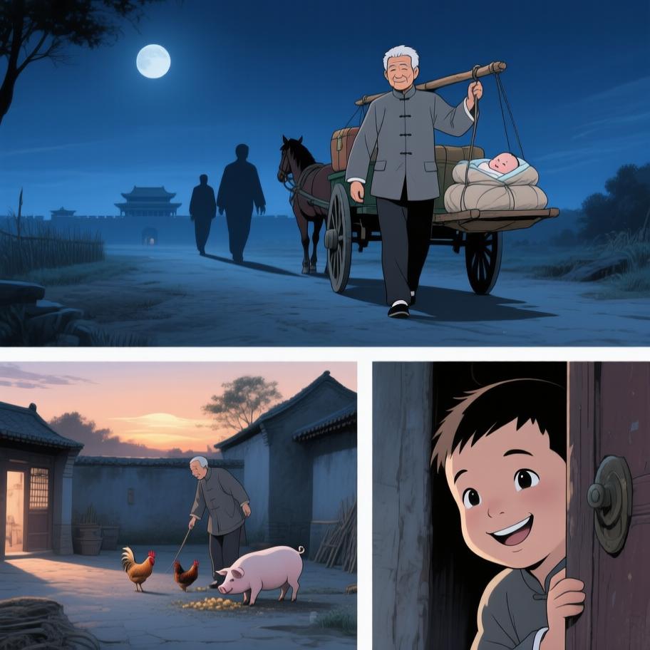 第0章:白布灯笼与陈家的香火
旧日京城有四个奇异的摇小鼓人，只到刚死人的人家收东西，年年聚会点四盏白布灯笼。我的太爷是其中一人，他离家后嘱咐儿子每年去柳树下看灯笼；几年间灯笼逐渐消逝，我家的厄运也随之降临，后来太爷回城又离去，留下了我爷陈如飞——一个表面和善、实则阴厉的人。童年里我目睹了他对贪婪木匠的惩罚与在喜宴上单挑拳脚的威严，从此知道陈家藏着不可言说的邪门。 - 图片7