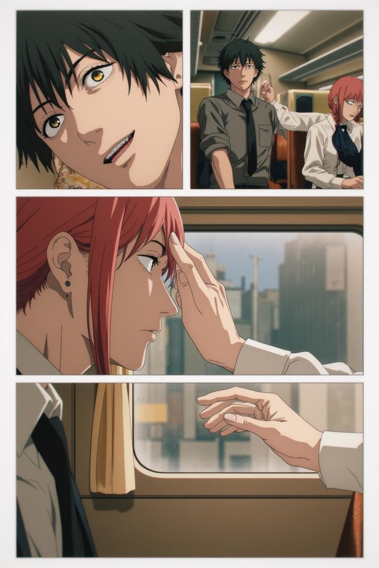 第5章:A New Assignment — Muscle Devil on Kujawano Street
Shisan, still dazed by Makima's unexpected gentleness, accepts bread and a place under her command before being fitted into a Public Safety uniform. He's assigned to Special Action 4 under Hayakawa Aki and leaps onto Aki's motorcycle to a demon assault on Kujawano Street. There, they encounter a towering Muscle Devil — a brutal chase and clash begin that forces Shisan and Aki to retreat into a ruined building as the devil pursues them. - 图片1