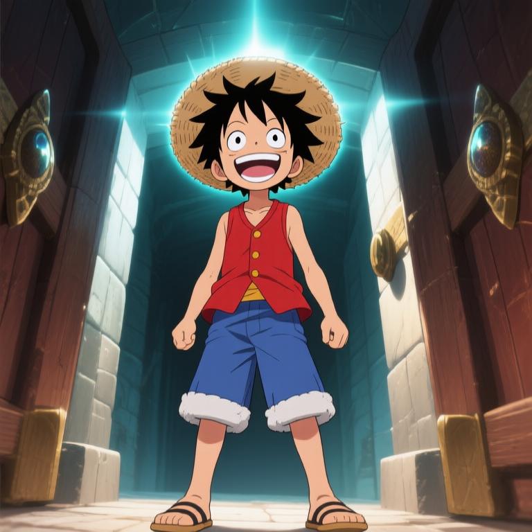 Nami and Robin just touched a glowing artifact, and the chamber is vibrating with energy. I can feel the excitement and tension in the air. Here we go, another adventure awaits us! - 图片2