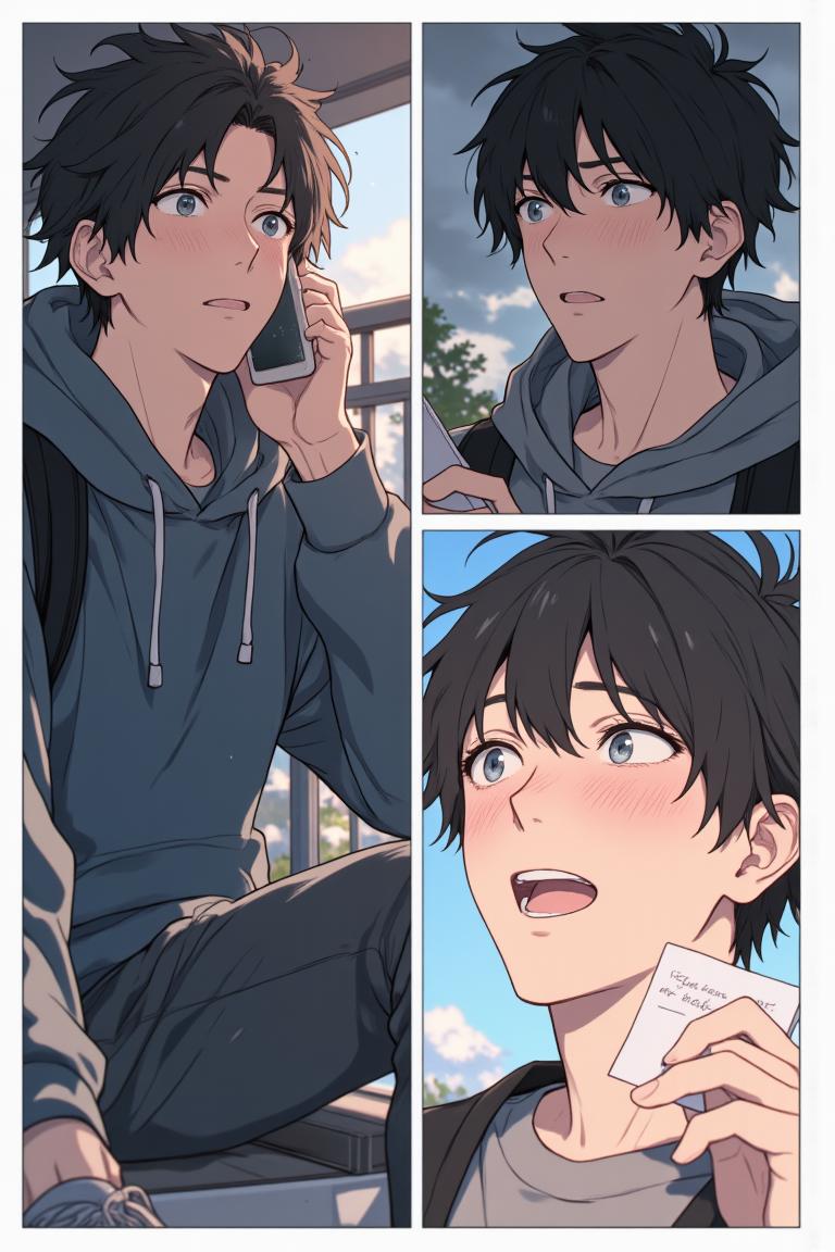 第1章:New Rain, New Beginnings
Luo Ye, now a university freshman and a modestly successful web novelist, spends a rainy night in an internet café before arriving at Jiangcheng University. After discovering a note in the rented teacher apartment and being warned by his brother Gu Mingxuan, he registers for school and meets two striking senior girls—Su Baizhou, an ice‑beauty and student council president, and her lively friend Qin Yuwen. A quiet recognition and an unresolved misunderstanding hang between them, opening the door to a new chapter of campus life. - 图片6