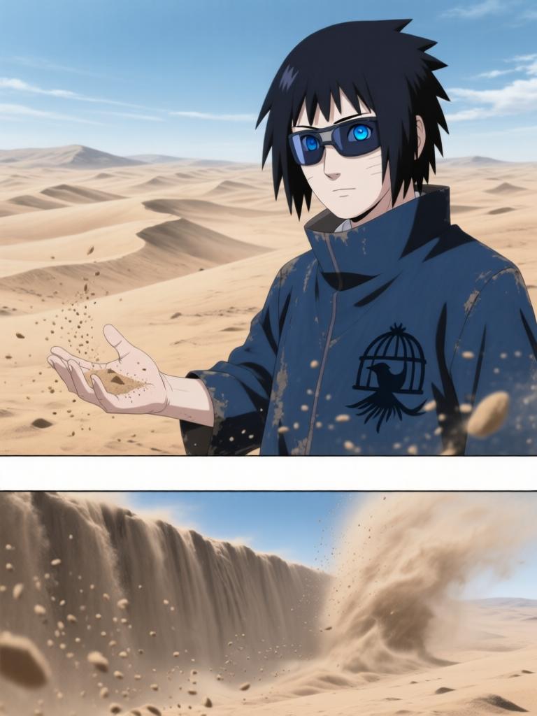 第3章:轮转如意·暗沙哨所的觉醒
傍晚，红豆与小田来访，透露了一个可能能调回村子的“特殊任务”。数日后，受伤归来的红豆揭露那是个陷阱，小田已战死；日向镜由此怀疑村方阴谋并暗生警惕。经历适应期后，日向镜觉醒转生眼与新术“轮转如意”，同时发现能力有范围与查克拉瓶颈，既振奋又清醒自省，决心以新实力求生并寻找真相。 - 图片13