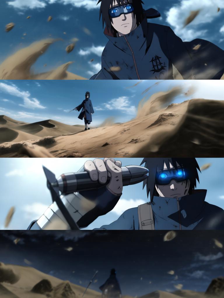 第3章:轮转如意·暗沙哨所的觉醒
傍晚，红豆与小田来访，透露了一个可能能调回村子的“特殊任务”。数日后，受伤归来的红豆揭露那是个陷阱，小田已战死；日向镜由此怀疑村方阴谋并暗生警惕。经历适应期后，日向镜觉醒转生眼与新术“轮转如意”，同时发现能力有范围与查克拉瓶颈，既振奋又清醒自省，决心以新实力求生并寻找真相。 - 图片20