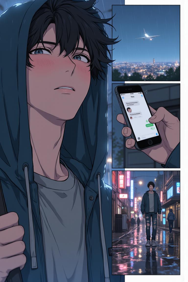 第0章:First Night in Jiangcheng
Luo Ye, a bewildered freshman, is taken to the police station after being discovered in an apartment assigned to his absent brother. A series of misunderstandings — a rented room to a female student, a report to the police, and a missing brother on a flight — escalate until the station chief recognizes Luo Ye's family background and clears him. Left with nowhere to stay and a silent crush, Luo spends a rainy night alone thinking about beginnings and moving forward. - 图片18