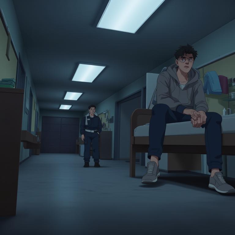 第3章:Night Calls and Quiet Vows
After denying the fight to campus security, Song Yu waits in his dorm. Li Dong calls with news that Qi Heng has an internship at influential Dragon Gate Group, and promises to confront him the next morning. Song Yu steels himself for the showdown, then notices Old Wolf stationed outside—he waves reassuringly and leaves Song Yu to prepare. - 图片1