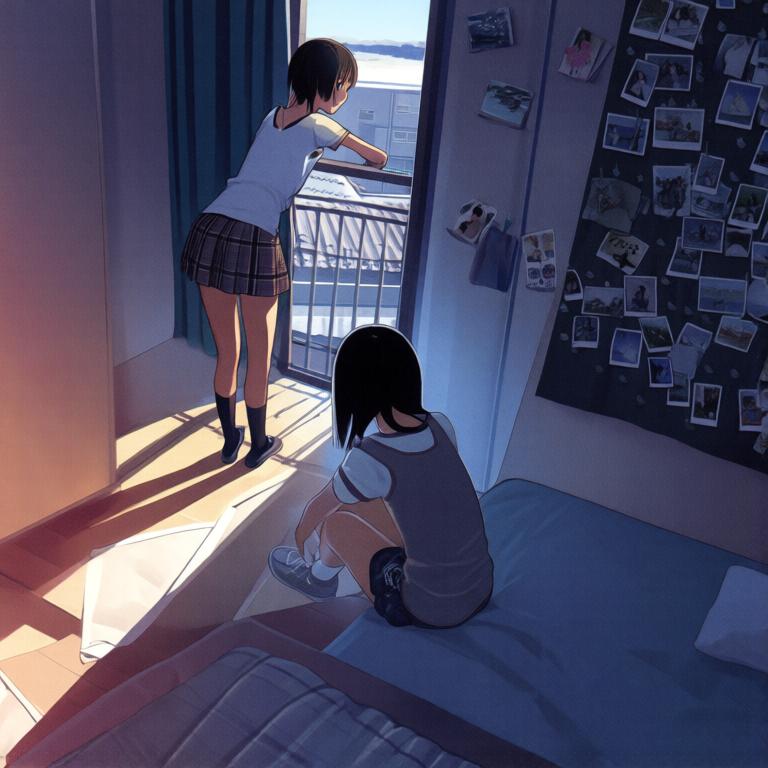 两个人，向着海 - 图片1