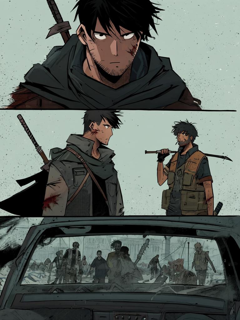 第19章:追丧入屋
陆隐在废弃大厦中与一只九百战力的巨型变异蜘蛛短兵相接，斩出康大丰的遗体后冷然离去。车队气氛骤变，陆隐下令严禁脱队，徐三与罗芸紧随其后。陆隐发现丧尸反常地朝危险处逃窜，心中生出怀疑——有人在操控或引诱这群丧尸前往那幢大厦。 - 图片13