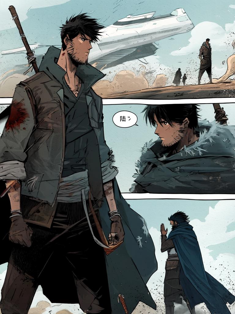 第8章:冰影之后：刑营的到来
陆隐在寒冰束缚中逼出战技，挫败了用外物施法的雪女赵雨。刑圣周山赶到，认出赵雨并惊讶于陆隐的实力，随即命人封锁并要求陆隐交出外星人遗物。陆隐将短刀交出并被周山赏识，现场局势因宇宙飞船降落而被彻底改写，陆隐被邀请加入刑营以避免纷争。 - 图片6