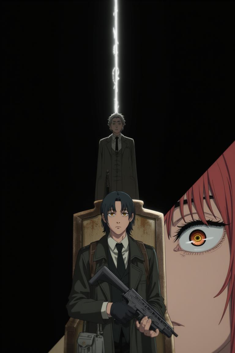 第1章:Names in the Rain
Makima and her team investigate an apartment block where people have been mysteriously forgotten. A young hunter, Sato, whose name was once taken, fights the shadow that erases memory while Makima seeks to reassert control by 'renaming' the world. An old rival or ally appears with a counterproposal—forcing a collision of contracts that will decide who claims the right to remember. - 图片18