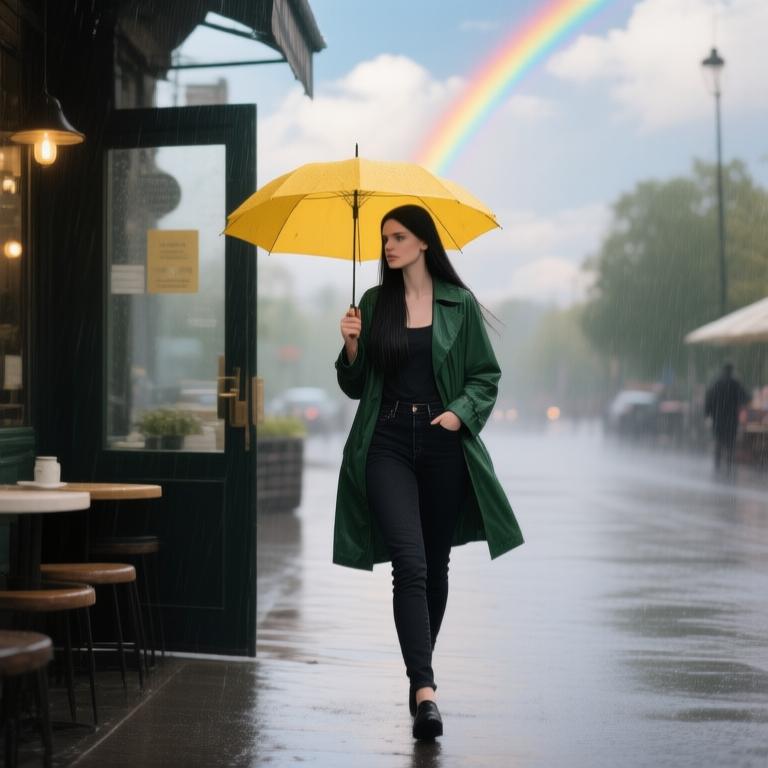 A poignant tale of solitude and self-discovery unfolds over the course of a rainy day in a bustling city, exploring the inner thoughts of a solitary woman navigating life and her emotions. - 图片9