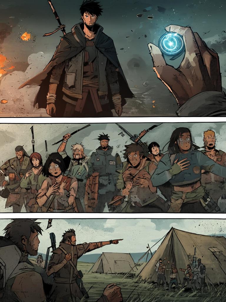 第2章:星空客人的判决
艳丽女子试探性提出帮助与交换，陆隐冷拒。女子请来她的大哥刘升示威，陆隐当场斩断他们的嚣张，展现超越人级的战力与战技“游身步”。陆隐收取能量晶体，凝空戒吞噬其存在，其他队长察觉异常，新的风暴正在酝酿。 - 图片12