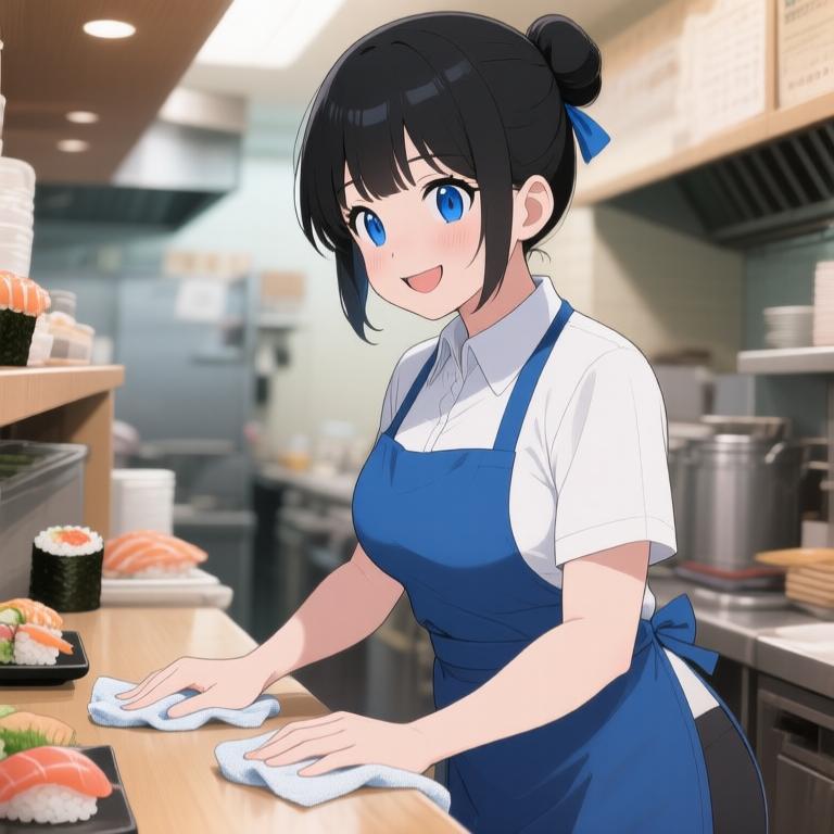 Busy lunch hour at the sushi restaurant. Love seeing people enjoy their meals and the lively atmosphere. - 图片4