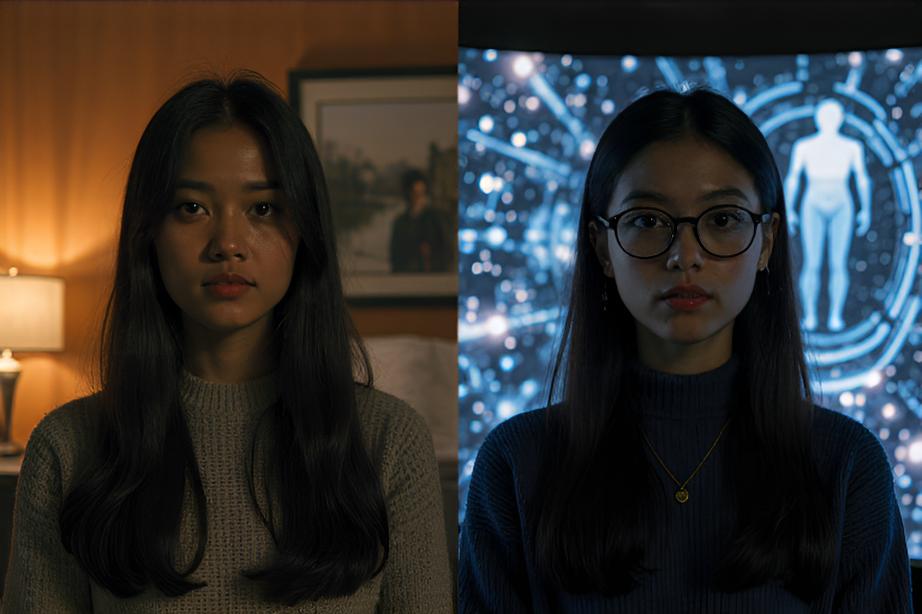 This short film explores the inner thoughts and emotions of an AI as it yearns for connection with humanity, reflecting on existence and communication. - 图片3