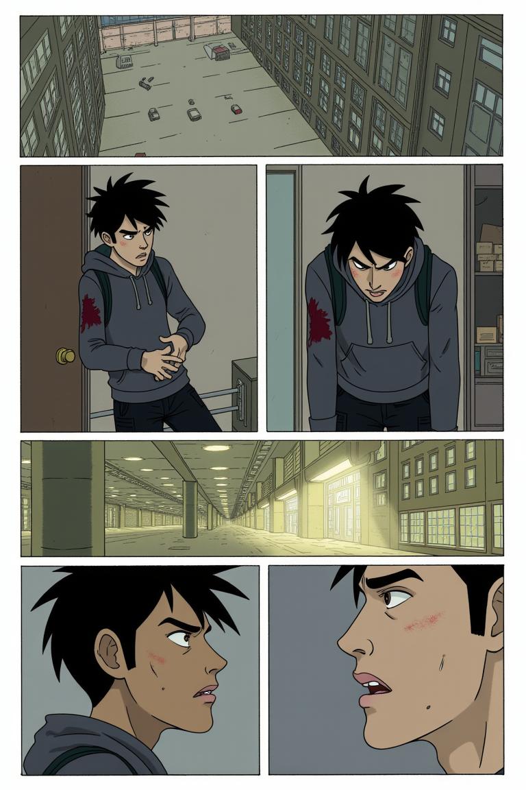 第9章:Upstairs Breath
Jiang Yi recognizes the hulking ascended zombie from the canteen massacre — the corpse whose dropped corpse-core he stole. Trapped in the guard room, he flees upstairs as zombies pound the windows and stairwells, barely holding on when a sudden female zombie ambushes him on the fourth floor. Just as he thinks to finish it, the dormitory door nearby is violently breached, forcing him to run to the fifth floor, heart pounding and hope thinning. - 图片15