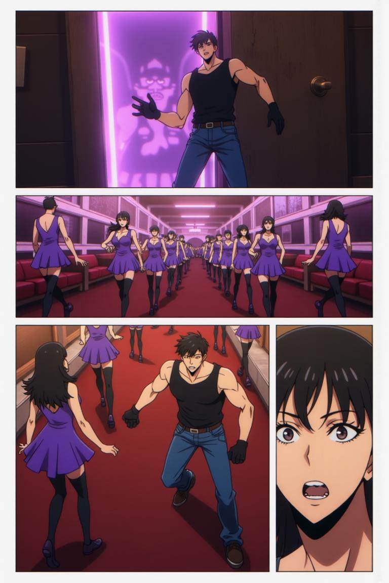 第0章:Night at Earl's — Wang Yan vs. Hezi
In a greasy repair shop, mechanic Wang Yan receives his meager wage while the foreman hints at firing his friend Tie Kui. When Tie Kui calls with news that their old schoolmate Hezi is causing trouble at the Earl's Club 888, the two rush to the nightclub and burst into a decadent scene where Hezi, a spoiled rich kid, humiliates them by dragging them into his play. Wang Yan struggles between anger, pride and the temptation of the dazzling life he cannot afford as the room closes in around them. - 图片9