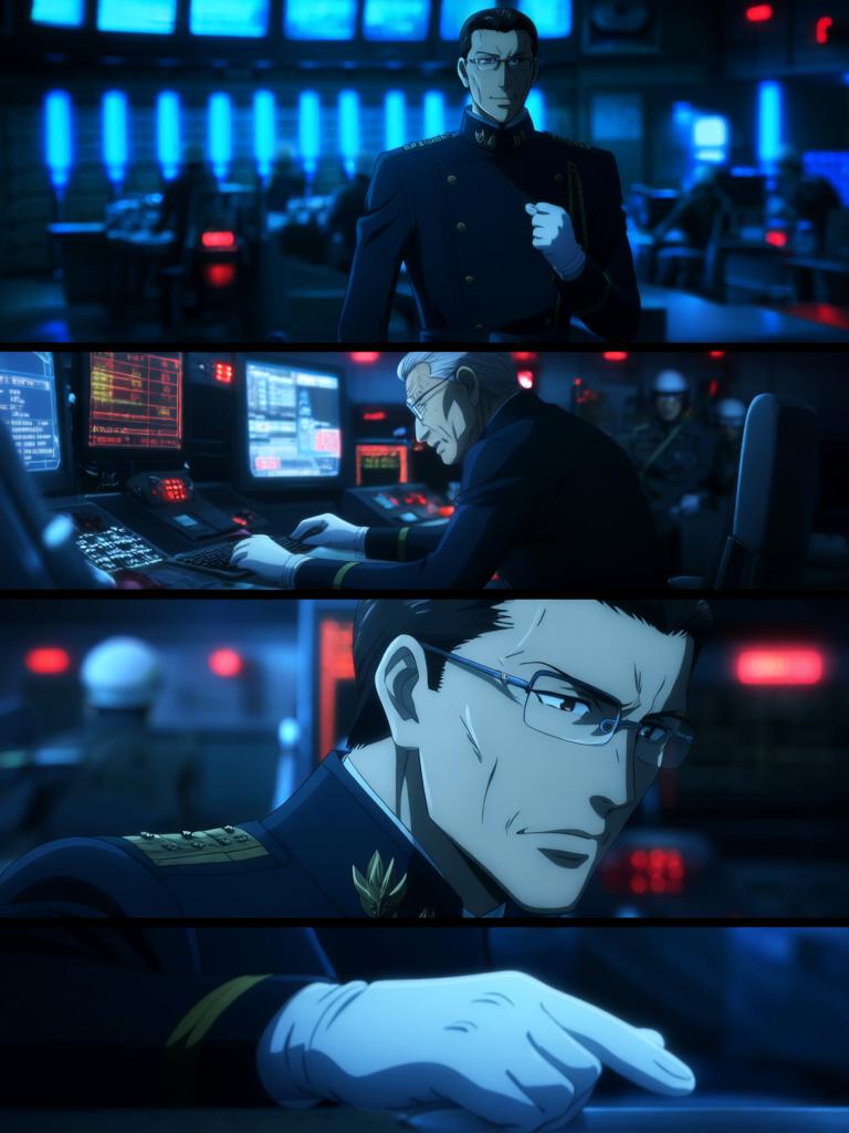 第2章:虚雾之际·蓝发幽影
第二新东京市在紧急疏散中陷入死寂，紫发女子急寻那个害羞的少年。少年在街头意外看见神秘的蓝发少女凌波丽，而远方天际出现了巨大的使徒。指挥部在屏幕前冷笑，隐藏的计划悄然启动。 - 图片11