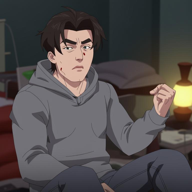 第3章:Night Calls and Quiet Vows
After denying the fight to campus security, Song Yu waits in his dorm. Li Dong calls with news that Qi Heng has an internship at influential Dragon Gate Group, and promises to confront him the next morning. Song Yu steels himself for the showdown, then notices Old Wolf stationed outside—he waves reassuringly and leaves Song Yu to prepare. - 图片14