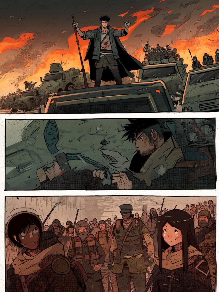 第19章:追丧入屋
陆隐在废弃大厦中与一只九百战力的巨型变异蜘蛛短兵相接，斩出康大丰的遗体后冷然离去。车队气氛骤变，陆隐下令严禁脱队，徐三与罗芸紧随其后。陆隐发现丧尸反常地朝危险处逃窜，心中生出怀疑——有人在操控或引诱这群丧尸前往那幢大厦。 - 图片16