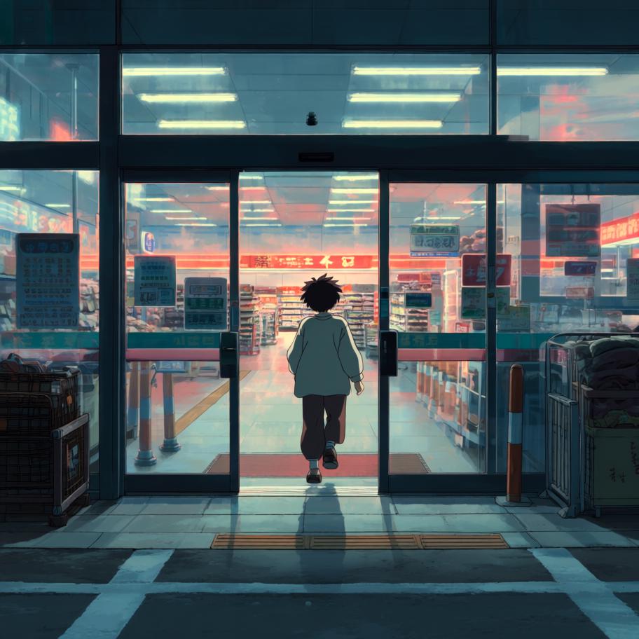 小王在超市排长队结账，发现无人排队的自助结账机后兴奋尝试，却连续扫码失败并触发警报，引来围观。保安介入轻松解决，他尴尬离开；出门时警报再次响起，袋中探出一只偷偷钻进去的猫，留下幽默的反转与悬念。 - 图片12