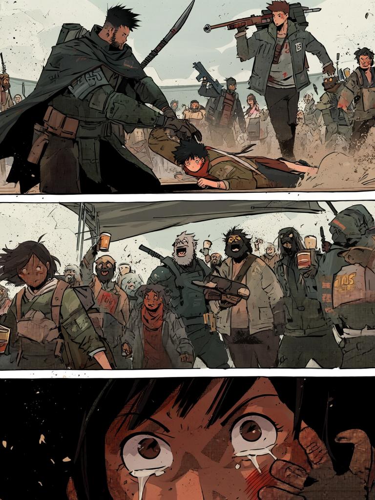 第1章:圣与荆棘
队伍在废土上艰难行进，丧尸围近却突然退去，随后一株地级变异藤蔓冲出吞噬幸存者。临时的天级救援传言引发欢呼，陆隐在混乱中以铁棍压制欺凌者，得到一名艳丽女子提醒：张桐等人在密谋对付他。 - 图片13