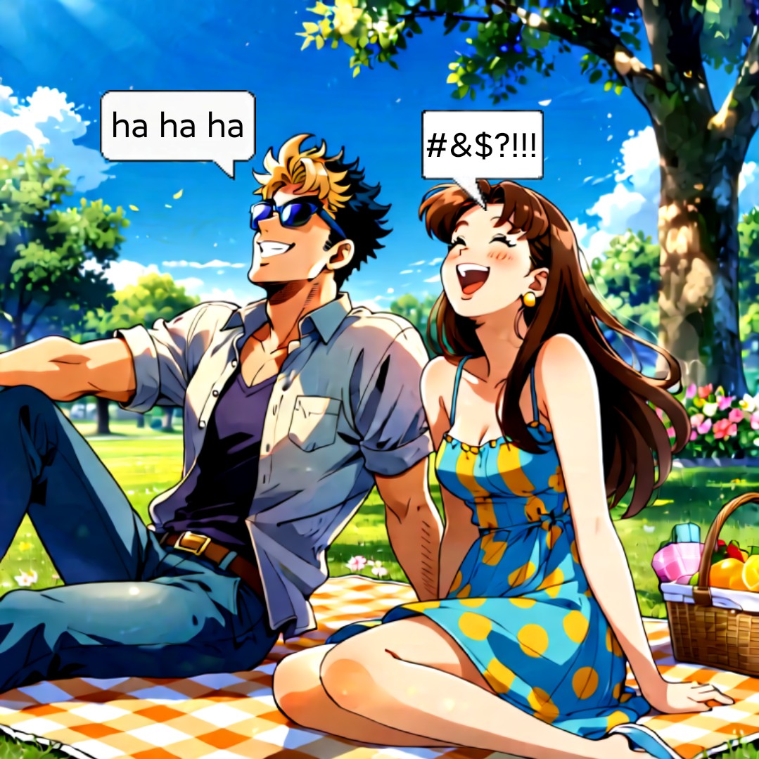 cool man and nice girl - 图片1