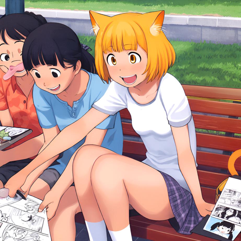 在一个美好的夏日午后，Mei在创作自己的漫画，感受到青春的自由与梦想。 - 图片8