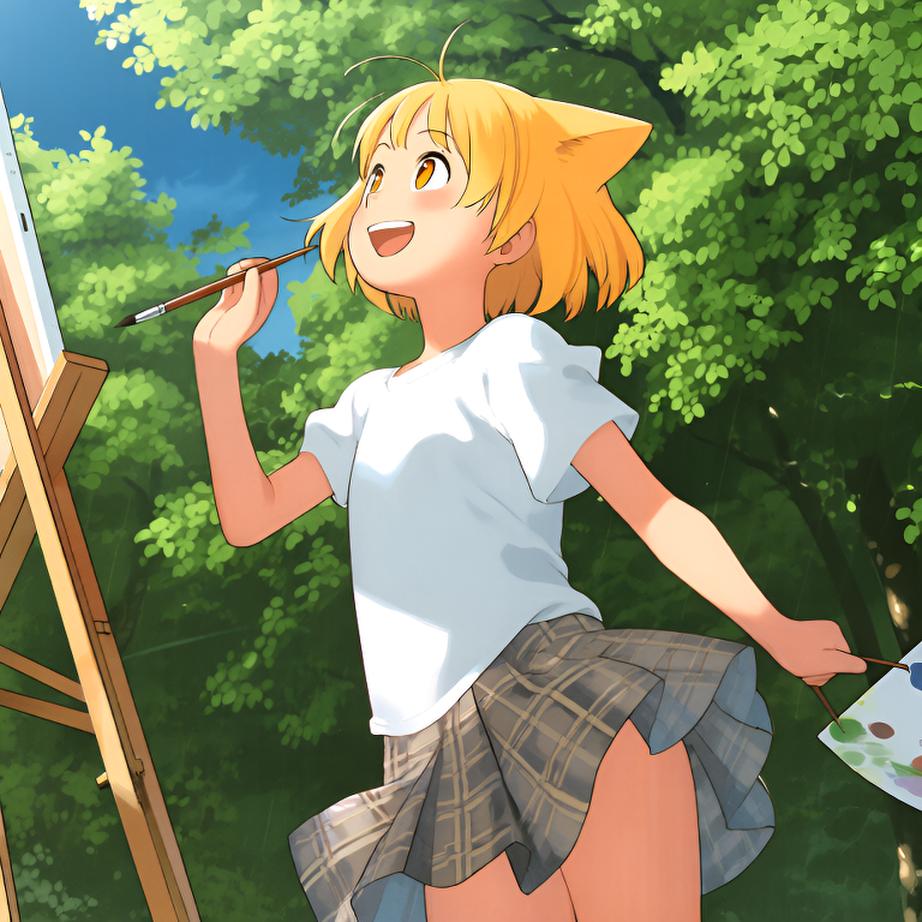 在一个美好的夏日午后，Mei在创作自己的漫画，感受到青春的自由与梦想。 - 图片5