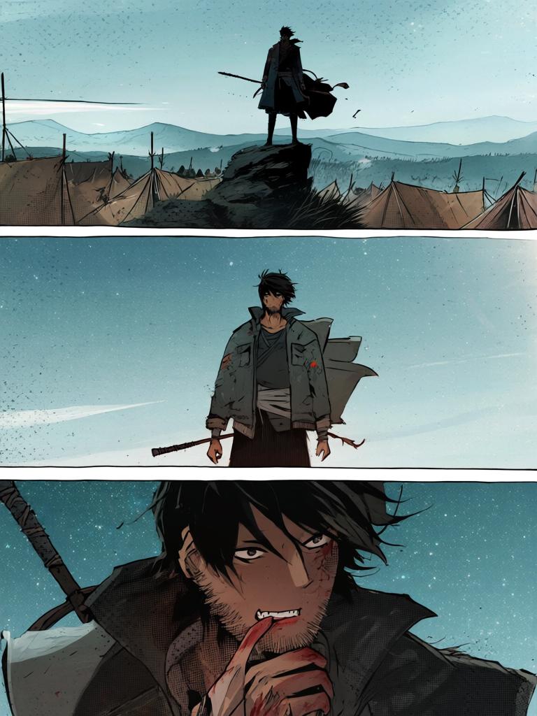 第9章:钟山塑体
周山与眼镜女、赵雨在钟山峰顶讨论外星飞船与陆隐的局势，决定暂不严密监控。陆隐被授权居住钟山，成为第十四位万夫长，表面风平浪静。夜里他在军帐中服下塑体决，剧烈疼痛中身体被重塑，一记血喷后，周围空气扭曲，他的力量开始觉醒。 - 图片14