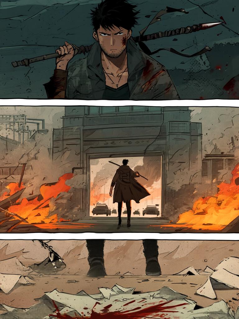 第19章:追丧入屋
陆隐在废弃大厦中与一只九百战力的巨型变异蜘蛛短兵相接，斩出康大丰的遗体后冷然离去。车队气氛骤变，陆隐下令严禁脱队，徐三与罗芸紧随其后。陆隐发现丧尸反常地朝危险处逃窜，心中生出怀疑——有人在操控或引诱这群丧尸前往那幢大厦。 - 图片6