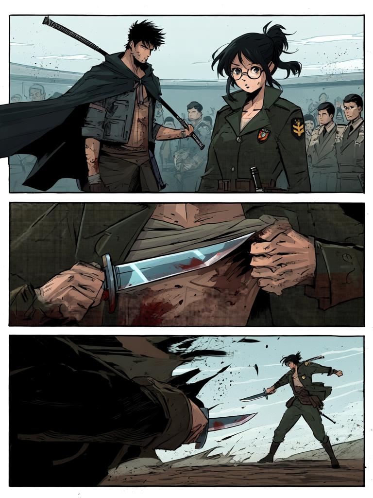 第8章:冰影之后：刑营的到来
陆隐在寒冰束缚中逼出战技，挫败了用外物施法的雪女赵雨。刑圣周山赶到，认出赵雨并惊讶于陆隐的实力，随即命人封锁并要求陆隐交出外星人遗物。陆隐将短刀交出并被周山赏识，现场局势因宇宙飞船降落而被彻底改写，陆隐被邀请加入刑营以避免纷争。 - 图片13