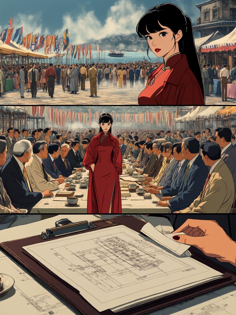 第0章:海天盛筵的试探
葛婉为打入海天盛筵外出争取席位，被会场守门人阻拦。她硬闯入会场受尽嘲讽，却巧设圈套，让贪婪的李掌柜自投罗网，瞬间翻盘。最终众人改观，她冷眼离去，暗藏更大的计划。 - 图片4