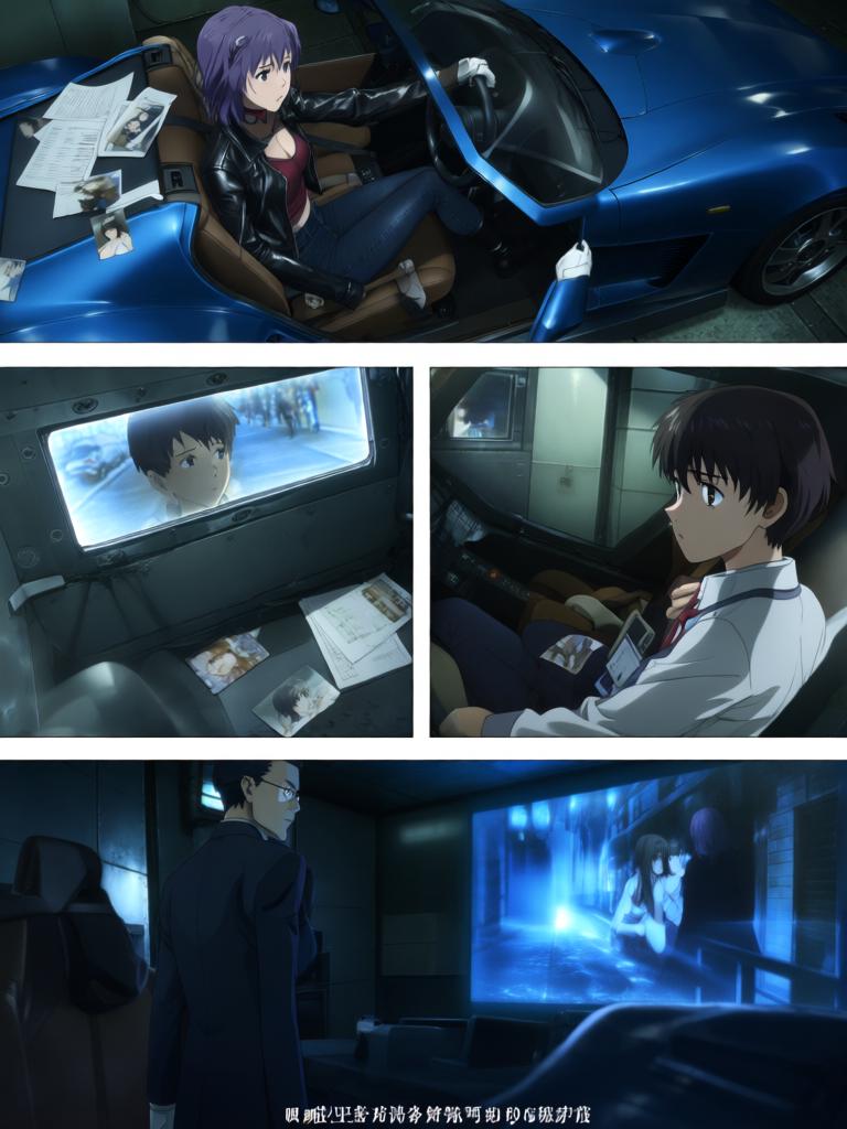 第2章:虚雾之际·蓝发幽影
第二新东京市在紧急疏散中陷入死寂，紫发女子急寻那个害羞的少年。少年在街头意外看见神秘的蓝发少女凌波丽，而远方天际出现了巨大的使徒。指挥部在屏幕前冷笑，隐藏的计划悄然启动。 - 图片18