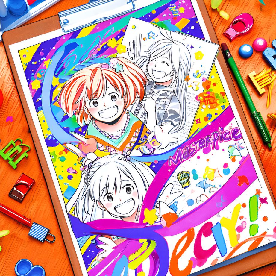 在这个夏日的午后，Mei沉浸在自己的漫画创作世界中，她感受到青春的自由与无限的可能性。 - 图片3