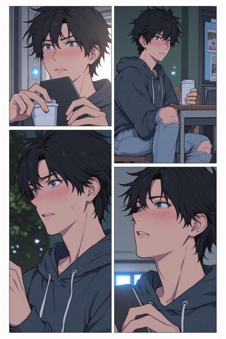 第3章:After the Rain, New Beginnings
Luo Ye shelters Su Baizhou from a sudden downpour by giving her his jacket; he watches her walk away and is struck by regret and fascination. He returns to the dorm and meets his new roommates — the friendly hometown guy Li Haoyang, the impossibly handsome Shen Qiao, and the goofy but warm Wang Dachui — and they bond over small talk and preparations for the upcoming military training. The brief rain encounter lingers in Luo Ye's thoughts as he steps into campus life with new companions. - 图片12