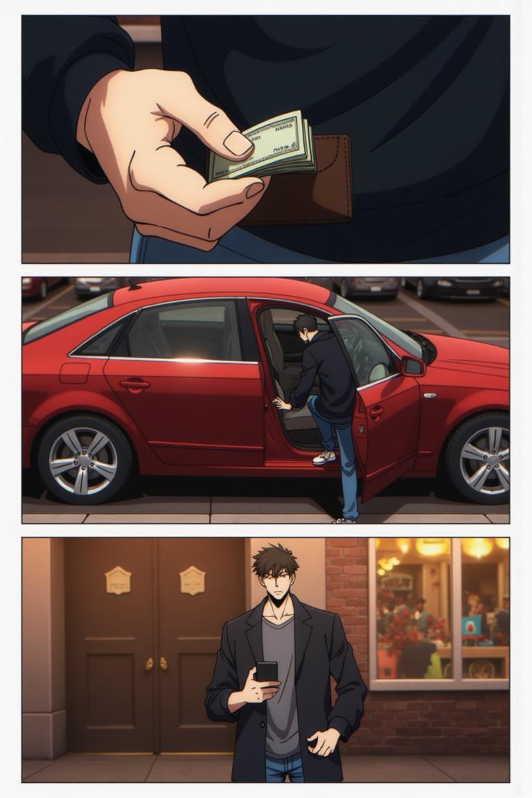 第10章:Aftermath at the Station
Wang Yan arrives at the police station to find Zhang Zonghe roaring at everyone; with two swift kicks Wang forces Zhang to fall in line, then publicly apologizes and settles the dispute. Hungry, they eat noodles while Wang urges Zhang to straighten out; Zhang boasts about rich women and a new plan to get money. Wang calls Tie Kui — at An Xin's milk-tea shop Tie Kui fusses over her while An Xin reveals the 30,000 wasn't from pawning, leaving the friends tense and unsure where Zhang's money came from. - 图片9