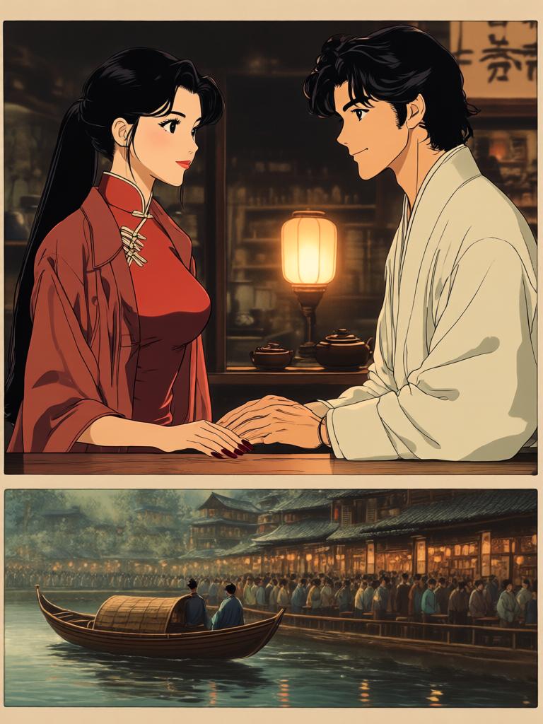 第1章:暗潮涌动
葛婉遭到张老爷势力孤立，集市中人避之不及，她以铜板贿赂酒楼伙计赵小二套出张府招标为陷阱的消息。回到茶馆，北渊出现并暗示愿意助她一臂之力；与此同时，张老爷与王师爷在府中密谋要将她彻底挡死。夜深，葛婉在房间里筹划反击，正当她思索下一步时，门外传来突然而来的敲门声…… - 图片13