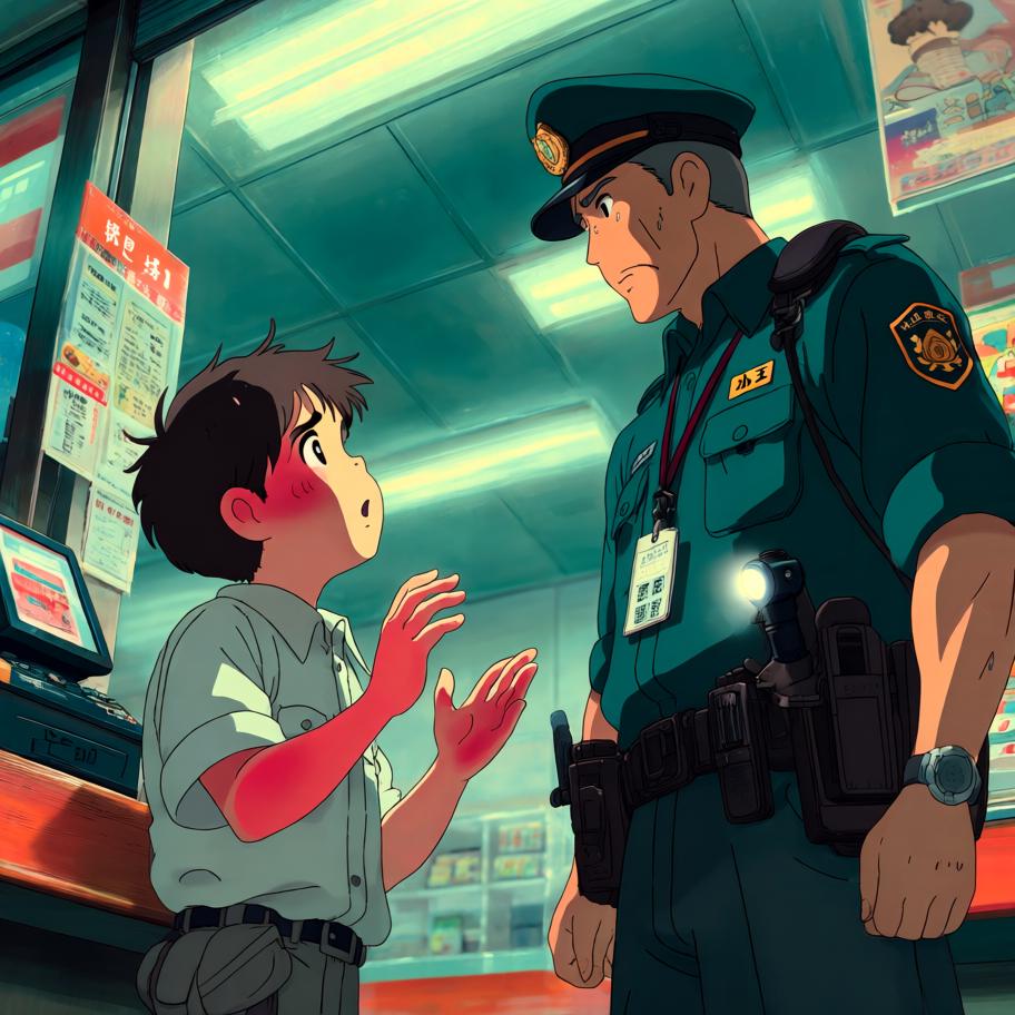 小王在超市排长队结账，发现无人排队的自助结账机后兴奋尝试，却连续扫码失败并触发警报，引来围观。保安介入轻松解决，他尴尬离开；出门时警报再次响起，袋中探出一只偷偷钻进去的猫，留下幽默的反转与悬念。 - 图片9