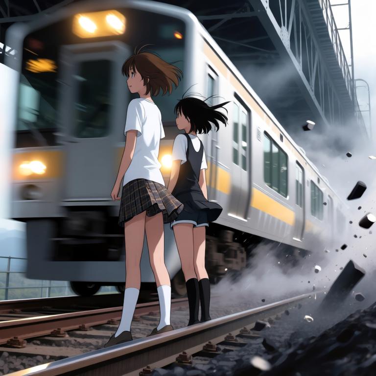 黄昏的列车与海 - 图片8