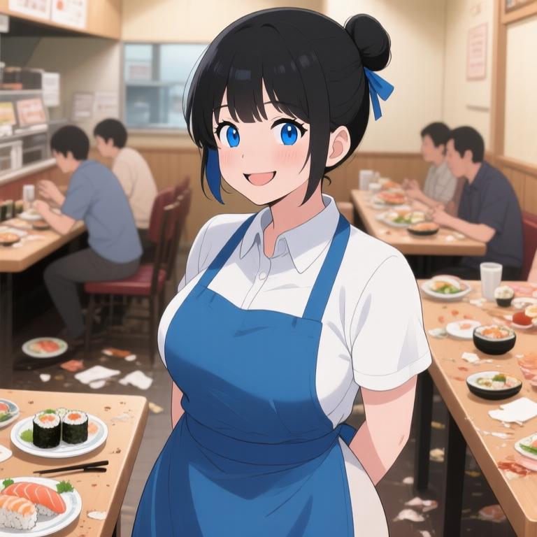 Busy lunch hour at the sushi restaurant. Love seeing people enjoy their meals and the lively atmosphere. - 图片16