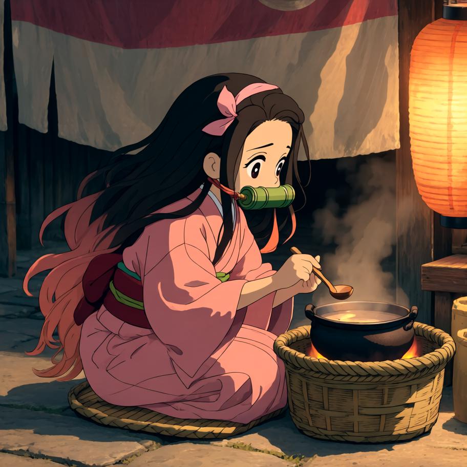 在村祭的临时料理大赛上，炭治郎决定把“呼吸法”用在烹饪上，目标是做出完美的煎饼以博得大家欢心。过程中冲突来自他把战斗式的呼吸误用到厨房，引发火焰失控与观众笑声。情绪从平静训练→紧张失控→高能拯救与意外好评，最后以悬念收尾：有人在远处吹响了号角，暗示新的竞争者到来。 - 图片3