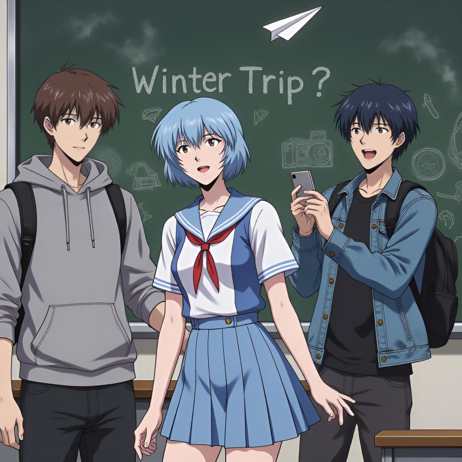 下课和同学们在教室翻看暑假的环球影城和北京国际电影节照片，大家一边回忆一边商量寒假的旅行计划，真想快点出发 - 图片5