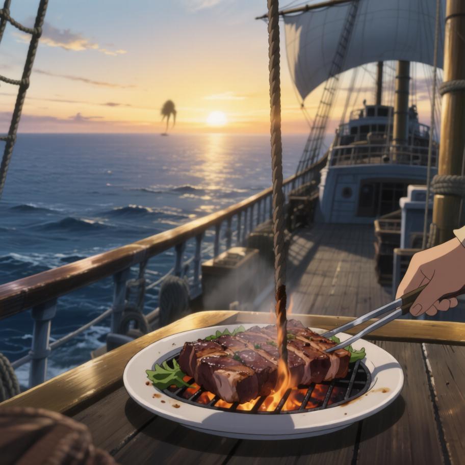 夕阳下的海好美 娜美和罗宾的笑让我心里暖暖 我只想和伙伴们一直向前冒险 - 图片6