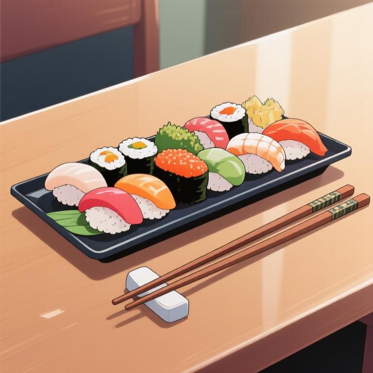 Busy lunch hour at the sushi restaurant. Love seeing people enjoy their meals and the lively atmosphere. - 图片5