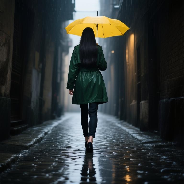 A poignant tale of solitude and self-discovery unfolds over the course of a rainy day in a bustling city, exploring the inner thoughts of a solitary woman navigating life and her emotions. - 图片4