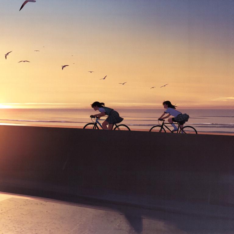 黄昏的列车与海 - 图片10