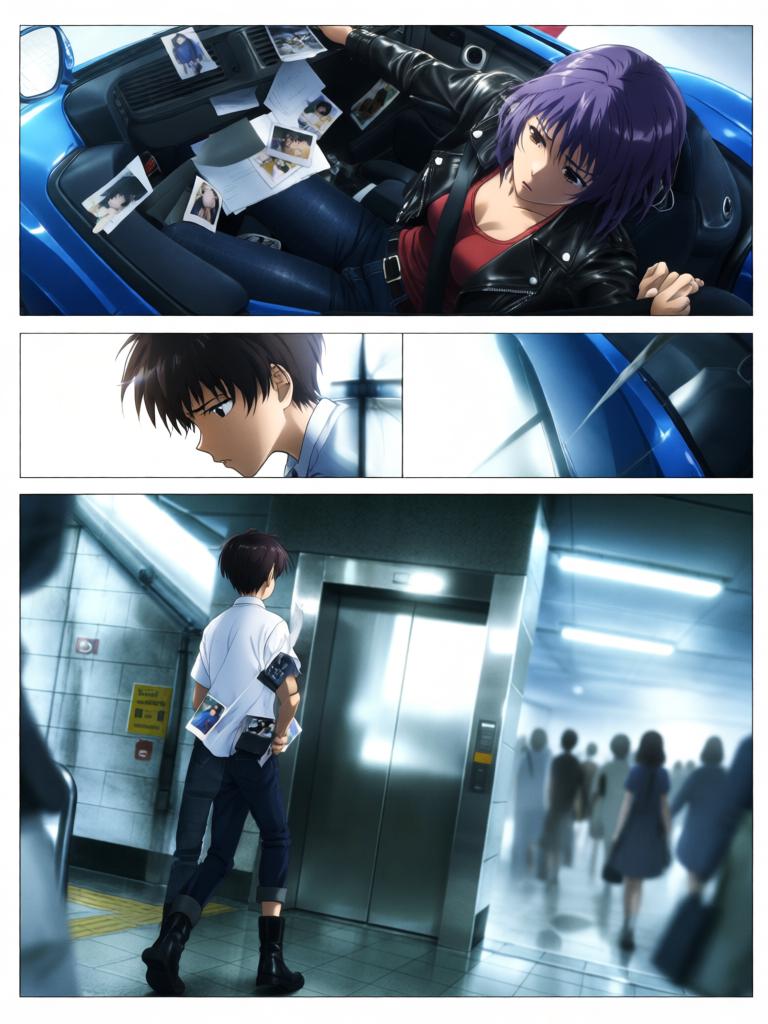 第2章:虚雾之际·蓝发幽影
第二新东京市在紧急疏散中陷入死寂，紫发女子急寻那个害羞的少年。少年在街头意外看见神秘的蓝发少女凌波丽，而远方天际出现了巨大的使徒。指挥部在屏幕前冷笑，隐藏的计划悄然启动。 - 图片12