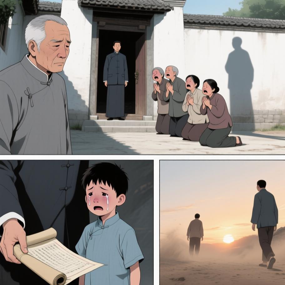 第1章:西屋的绿火与炕沿下的眼珠
我爷在打了人后若无其事带我回家并教我‘有本事能收回惹的祸’，夜里我看到他在西屋用七个白瓷盅和黄纸做法事，盅爆裂、酒流下炕沿，被一个披发、指甲乌黑的影人跪着捧酒喝去；几天后对方家人来跪求，献上黄纸祭品被我爷收下，却扔进仓房并炖了吃。我趁我爷出门偷看箱子，误用御神盅点灯油引发绿火与邪影袭来，最后我昏厥被我爷训斥，揭示我把尿撒进敬神壶冒犯了更大的神灵。 - 图片8