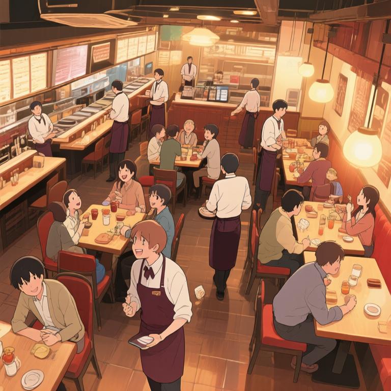 Busy lunch hour at the sushi restaurant. Love seeing people enjoy their meals and the lively atmosphere. - 图片3